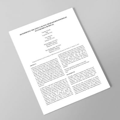 DETERMINING THE EFFECT OF FINE MESH SOLDER POWDER ON